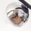 Koyoto Deckenleuchte Glas 15 cm Chrom, Klar, Rauchfarben, 5-flammig