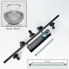 Koyoto Deckenleuchte Glas 15 cm Chrom, Klar, Rauchfarben, 5-flammig