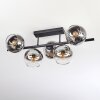 Koyoto Deckenleuchte Glas 15 cm Chrom, Klar, Rauchfarben, 5-flammig