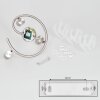 Saire Deckenleuchte Chrom, Nickel-Matt, 3-flammig