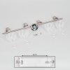 Saire Deckenleuchte Chrom, Nickel-Matt, 4-flammig