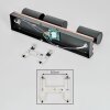 Orlan Deckenleuchte Chrom, Naturfarben, Schwarz, 3-flammig