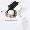 Osran Einbauleuchte 3-er Set LED Nickel-Matt, 3-flammig, Fernbedienung