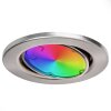 Osran Einbauleuchte 3-er Set LED Nickel-Matt, 3-flammig, Fernbedienung