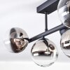 Chehalis Deckenleuchte Glas 15 cm Schwarz, 5-flammig
