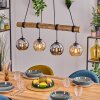Koyoto Pendelleuchte Glas 15 cm Naturfarben, Schwarz, 4-flammig