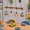 Koyoto Pendelleuchte Glas 15 cm Naturfarben, Schwarz, 4-flammig