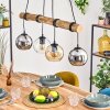 Koyoto Pendelleuchte Glas 15 cm Naturfarben, Schwarz, 4-flammig