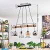 Koyoto Pendelleuchte Glas 15 cm Naturfarben, Schwarz, 4-flammig