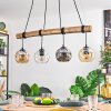Ripoll Pendelleuchte Glas 15 cm Naturfarben, Schwarz, 4-flammig