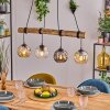 Ripoll Pendelleuchte Glas 15 cm Naturfarben, Schwarz, 4-flammig