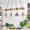 Ripoll Pendelleuchte Glas 15 cm Naturfarben, Schwarz, 4-flammig