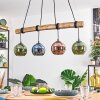 Koyoto Pendelleuchte Glas 15 cm Naturfarben, Schwarz, 4-flammig