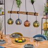 Koyoto Pendelleuchte Glas 15 cm Naturfarben, Schwarz, 4-flammig