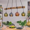 Koyoto Pendelleuchte Glas 15 cm Naturfarben, Schwarz, 4-flammig