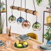 Koyoto Pendelleuchte Glas 15 cm Naturfarben, Schwarz, 4-flammig