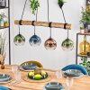Koyoto Pendelleuchte Glas 15 cm Naturfarben, Schwarz, 4-flammig