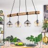 Koyoto Pendelleuchte Glas 15 cm Naturfarben, Schwarz, 4-flammig