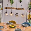 Koyoto Pendelleuchte Glas 15 cm Naturfarben, Schwarz, 4-flammig
