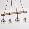 Koyoto Pendelleuchte Glas 15 cm Naturfarben, Schwarz, 4-flammig