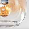 Koyoto Deckenleuchte Glas 15 cm Bernsteinfarben, Klar, Rauchfarben, 3-flammig
