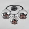 Koyoto Deckenleuchte Glas 15 cm Chrom, Rauchfarben, 3-flammig
