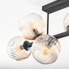 Ripoll Deckenleuchte Glas 15 cm Bernsteinfarben, Klar, 6-flammig