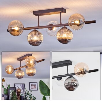 Chehalis Deckenleuchte Glas 12 cm Schwarz, 5-flammig Chehalis Deckenleuchte Glas 12 cm Schwarz, 5-flammig