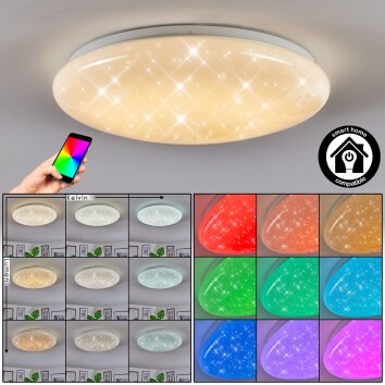 Peran Deckenleuchte LED Weiß, 1-flammig, Farbwechsler Peran Deckenleuchte LED Weiß, 1-flammig, Farbwechsler