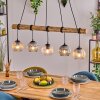 Ripoll Pendelleuchte Glas 15 cm Naturfarben, Schwarz, 5-flammig