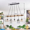 Ripoll Pendelleuchte Glas 15 cm Naturfarben, Schwarz, 5-flammig