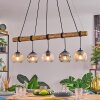 Ripoll Pendelleuchte Glas 15 cm Naturfarben, Schwarz, 5-flammig