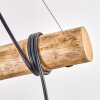 Ripoll Pendelleuchte Glas 15 cm Naturfarben, Schwarz, 5-flammig