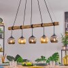 Ripoll Pendelleuchte Glas 15 cm Naturfarben, Schwarz, 5-flammig