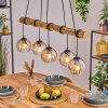 Koyoto Pendelleuchte Glas 15 cm Naturfarben, Schwarz, 5-flammig