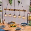 Koyoto Pendelleuchte Glas 15 cm Naturfarben, Schwarz, 5-flammig