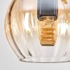 Koyoto Pendelleuchte Glas 15 cm Naturfarben, Schwarz, 5-flammig