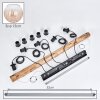 Koyoto Pendelleuchte Glas 15 cm Naturfarben, Schwarz, 5-flammig