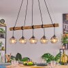 Koyoto Pendelleuchte Glas 15 cm Naturfarben, Schwarz, 5-flammig