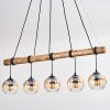 Koyoto Pendelleuchte Glas 15 cm Naturfarben, Schwarz, 5-flammig