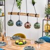 Ripoll Pendelleuchte Glas 15 cm Naturfarben, Schwarz, 4-flammig
