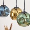 Ripoll Pendelleuchte Glas 15 cm Naturfarben, Schwarz, 4-flammig