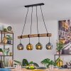 Ripoll Pendelleuchte Glas 15 cm Naturfarben, Schwarz, 4-flammig
