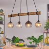 Koyoto Pendelleuchte Glas 15 cm Naturfarben, Schwarz, 4-flammig