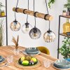 Koyoto Pendelleuchte Glas 15 cm Naturfarben, Schwarz, 4-flammig