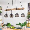 Koyoto Pendelleuchte Glas 15 cm Naturfarben, Schwarz, 4-flammig