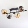 Koyoto Deckenleuchte Glas 15 cm Bernsteinfarben, Chrom, Klar, Rauchfarben, 5-flammig