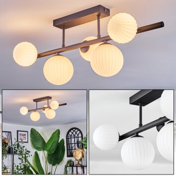 Chehalis Deckenleuchte Glas 10 cm, 12 cm Weiß, 5-flammig Chehalis Deckenleuchte Glas 10 cm, 12 cm Weiß, 5-flammig