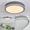 Salmi Deckenpanel LED Grau, Silber, 1-flammig