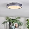 Salmi Deckenpanel LED Grau, Silber, 1-flammig